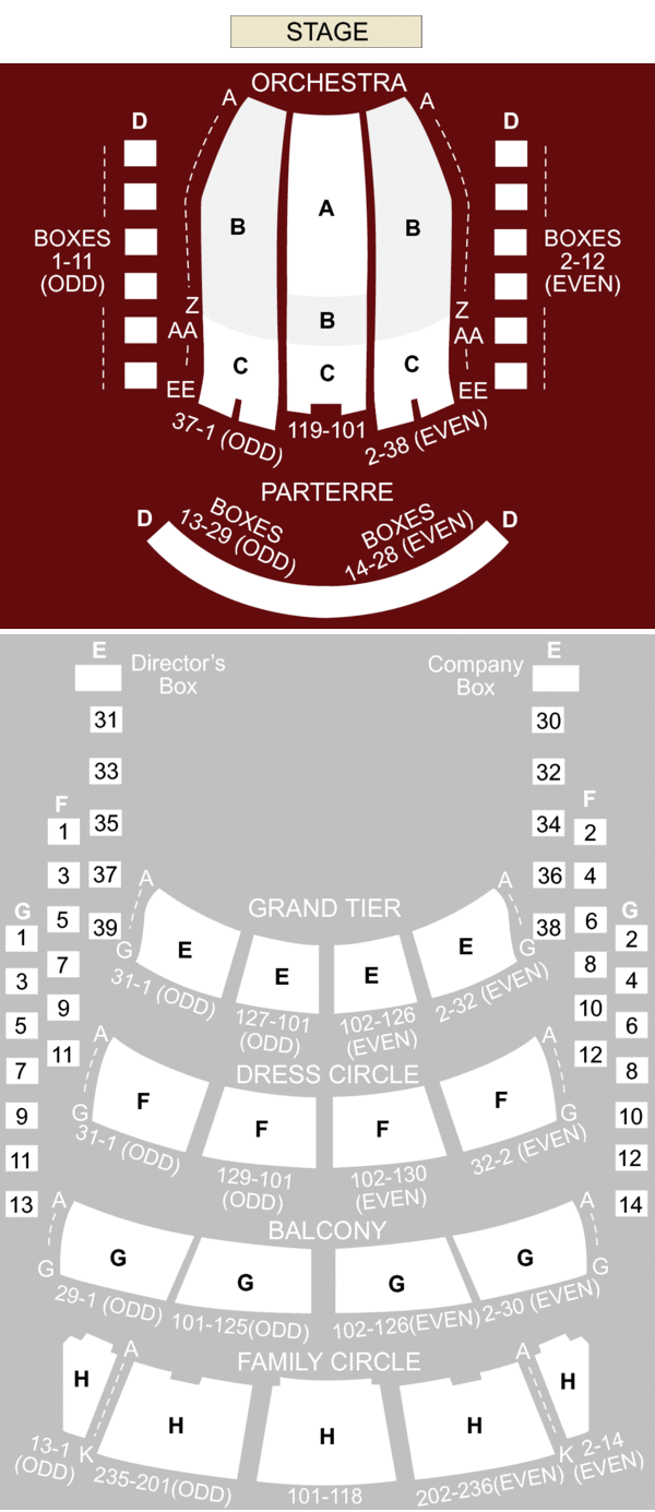 Metropolitan Opera House At Lincoln Center New York NY Seating Chart And Stage